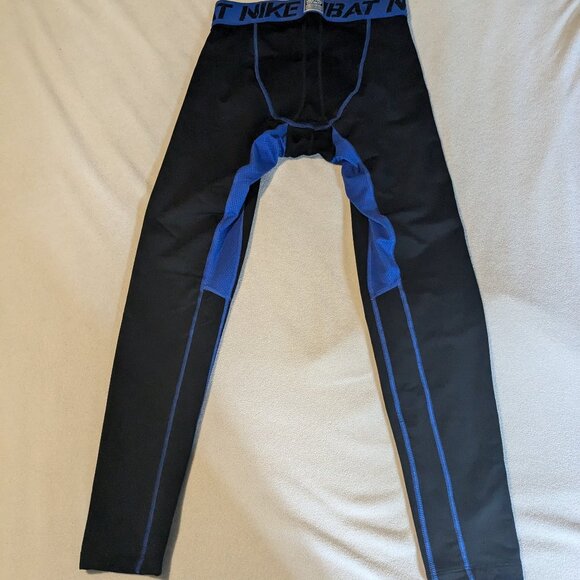 Mens Nike Pro Combat Black/Neon Yellow Hyperwarm Compression Running Tights L - Picture 8 of 11